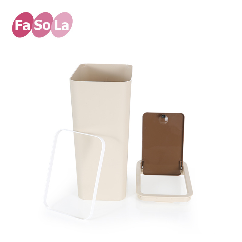 FaSoLa衛生間塑料大號有蓋垃圾桶傢用創意彈蓋式垃圾桶廚房8.5L工廠,批發,進口,代購