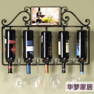 【華夢】鐵藝壁掛酒架 紅酒架 葡萄酒架 居傢裝飾 酒杯架工廠,批發,進口,代購