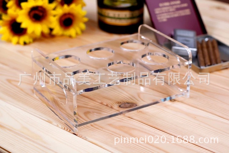 供應30ML6孔亞克力子彈杯架 透明圓孔烈酒杯架 不含酒杯 定製工廠,批發,進口,代購