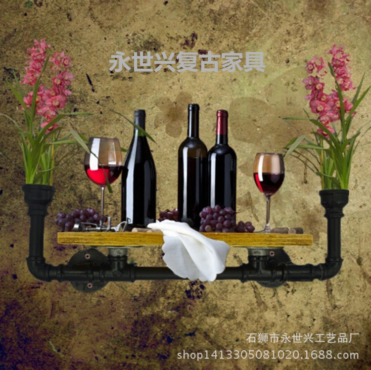 美式復古工業風格個性創意實木書架工業管道置物架復古水管做舊工廠,批發,進口,代購