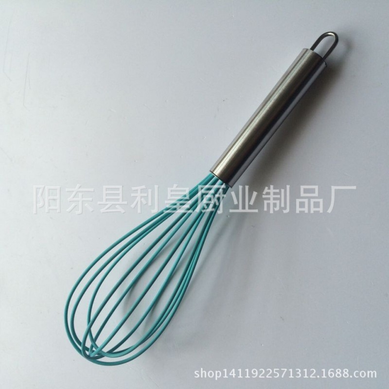 廠傢直銷不銹鋼柄矽膠打蛋器 攪拌蛋器 和麵器 大號打蛋器工廠,批發,進口,代購
