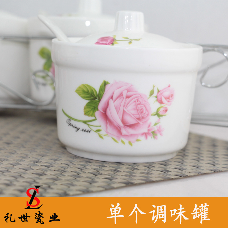 陶瓷單個裝調料調味罐單件套廚房用品 辣椒油瓶 創意禮品餐具工廠,批發,進口,代購