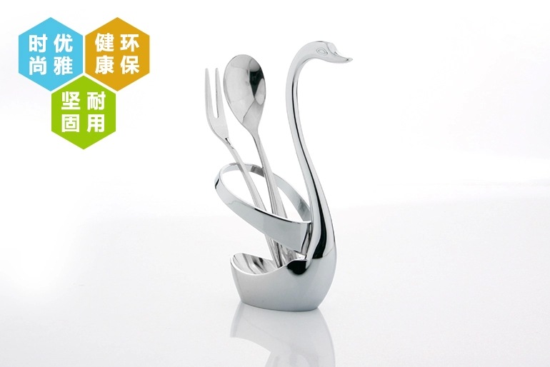 時尚精美 創意廚房 天鵝水果匙叉套裝 天鵝座 不銹鋼精美禮品匙叉批發・進口・工廠・代買・代購
