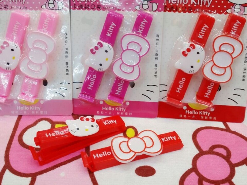 可愛卡通  新款HELLO KITTY封口夾 食品袋保鮮密封夾 塑料袋零食批發・進口・工廠・代買・代購