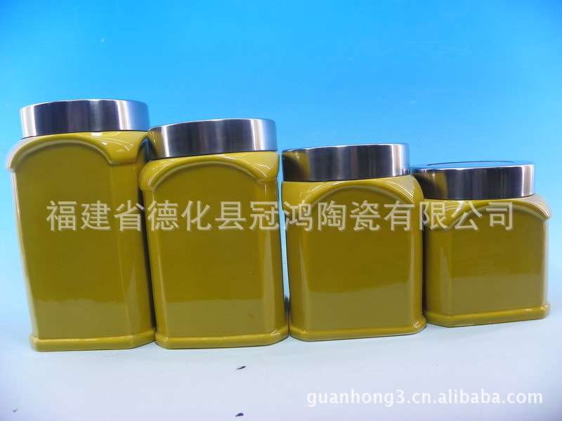 專業生產廣告促銷陶瓷廚房小工具可加印LOGO陶瓷密封罐 調味罐工廠,批發,進口,代購