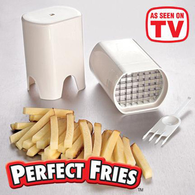 TV廚房用品 perfect fries薯條切多功能輕便白色土豆切條器工廠,批發,進口,代購