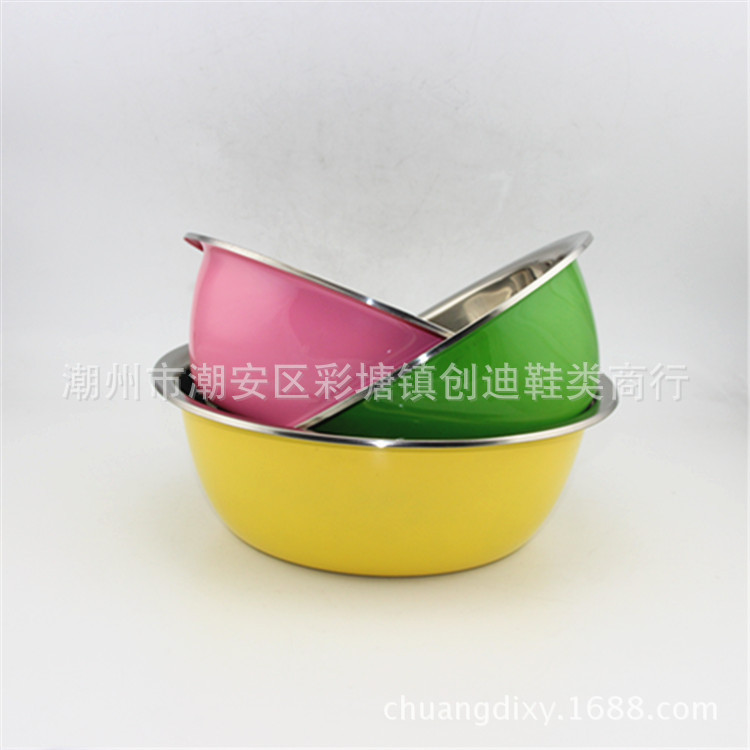 廠傢直銷足尺無磁彩色多用盆不銹鋼調料缸味鬥盆促銷禮品工廠,批發,進口,代購