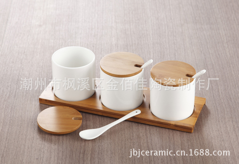 熱銷 金佰佳陶瓷 精品陶瓷調味罐/盒 可定製混批 印製LOGO批發・進口・工廠・代買・代購