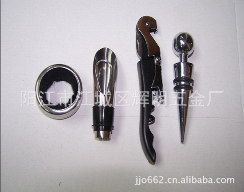 現貨供應不銹鋼紅酒開瓶器 酒塞 倒酒器 酒環 海馬刀套裝廠傢批發・進口・工廠・代買・代購