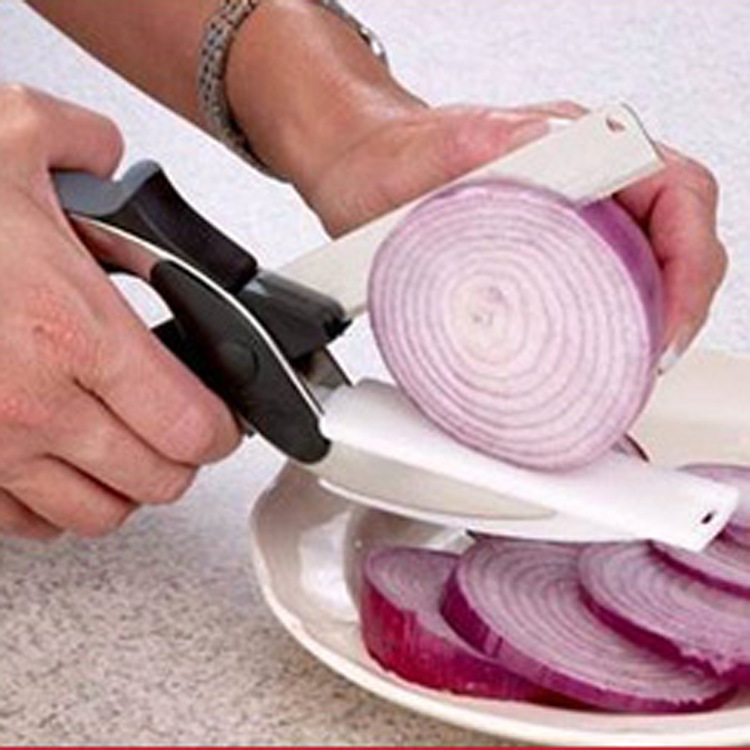 Clever Cutter傢用食物剪刀  多功能水果剪蔬菜剪 菜刀砧板二合一工廠,批發,進口,代購
