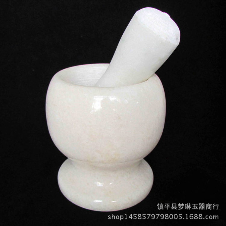漢白玉石臼蒜搗蒜器 搗碎器搗藥罐蒜泥器 精致石頭廚房用批發批發・進口・工廠・代買・代購