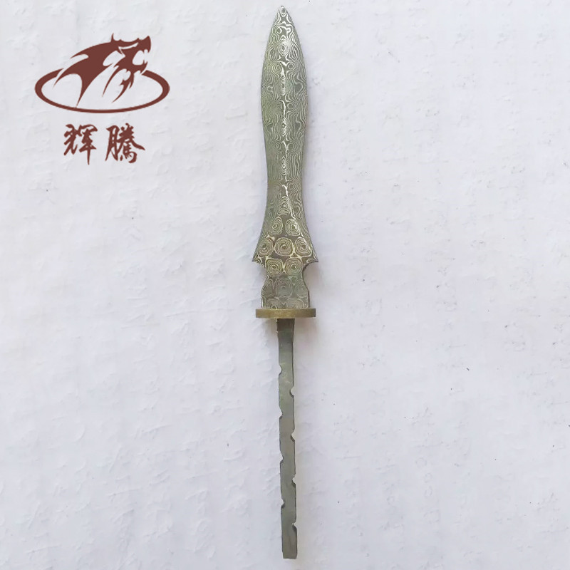 6mm刀柄沏茶器 廠傢直銷批發 7.3mm自帶紋路大馬士革鋼刀未開刃批發・進口・工廠・代買・代購