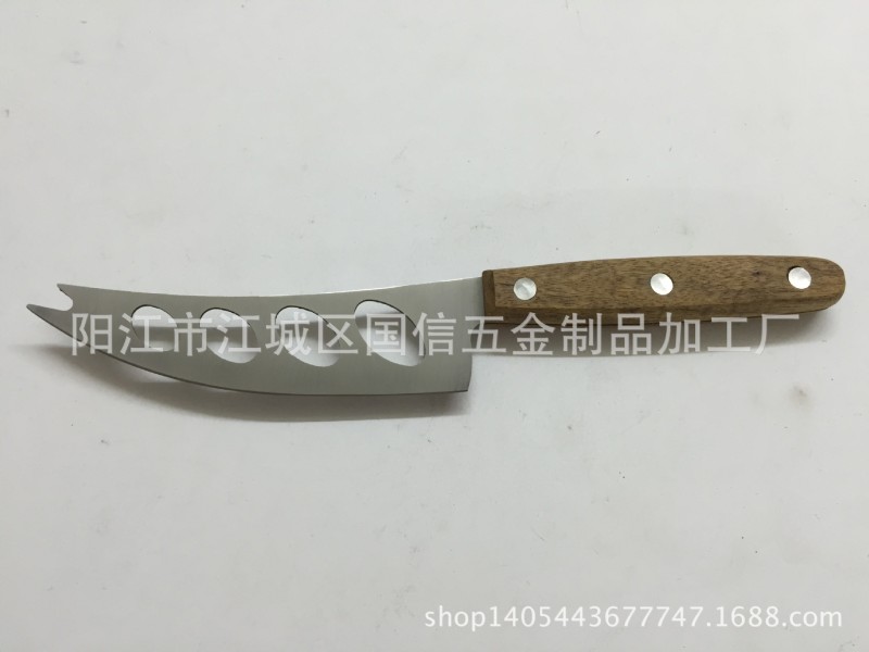 國信五金  相思木柄芝士刀  四孔刀  環保  美觀耐用  廚房爆款批發・進口・工廠・代買・代購