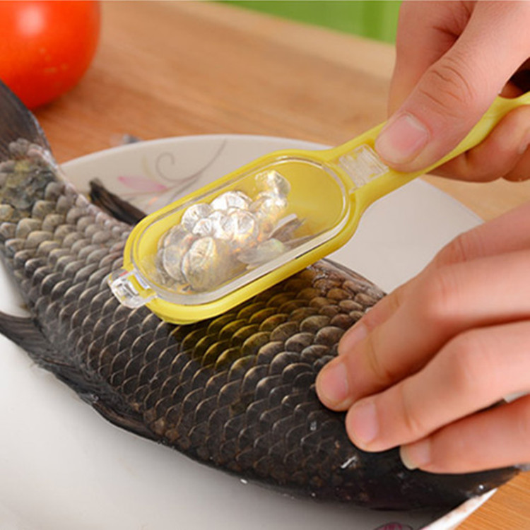 廚房小工具批發魚鱗刨刮鱗器去魚鱗器 殺魚刀帶刀多用魚鱗刮除工廠,批發,進口,代購
