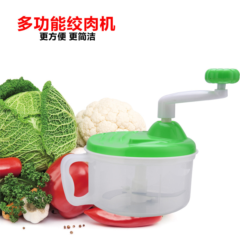 廠傢供應 手搖多功能切菜機 傢用絞肉壓蒜碎菜器  傢用廚房工具批發・進口・工廠・代買・代購