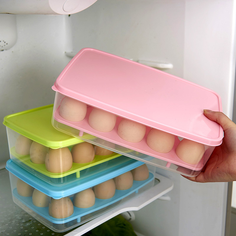 廚房15格雞蛋盒冰箱保鮮盒便攜野餐雞蛋收納盒塑料雞蛋盒蛋托蛋格批發・進口・工廠・代買・代購