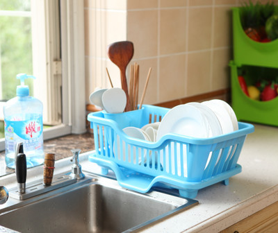 雨露 滴水碗架碗碟瀝水架 塑料角架 廚房小件用具碗櫃廚具置物架工廠,批發,進口,代購
