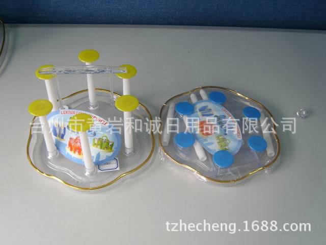 供應塑料杯托，PP+PS瀝水架，長方形，正方形，梅花形，圓形杯架批發・進口・工廠・代買・代購