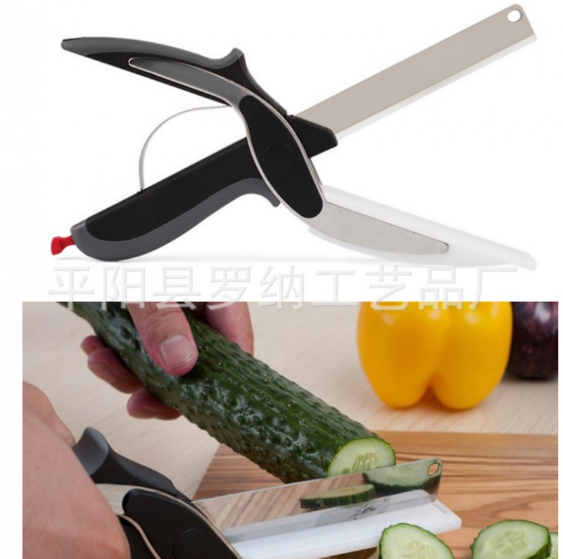 Clever Cutter傢用食物剪刀 多功能水果剪蔬菜剪 菜刀砧板二合一工廠,批發,進口,代購