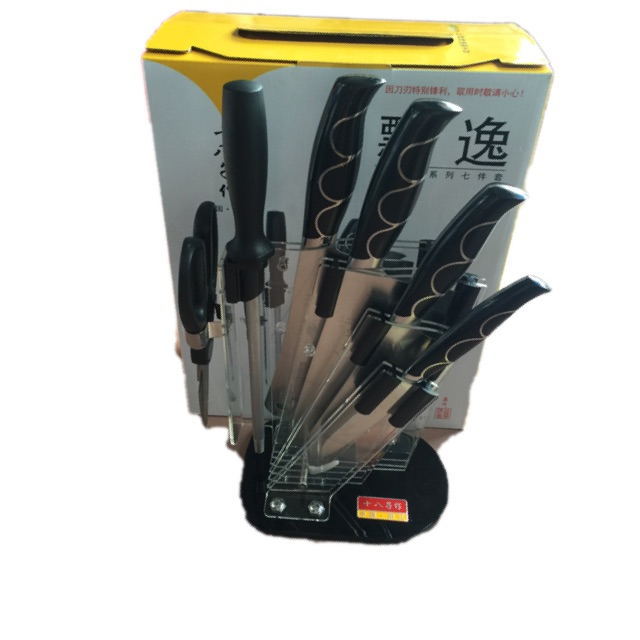 工廠批發正品陽江十八子七件套裝刀不銹鋼廚房刀具系列特價正品批發・進口・工廠・代買・代購