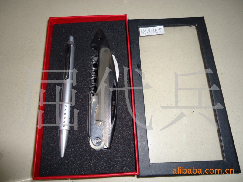 廠傢長期低價供應禮品紙盒裝筆+大魚刀商務禮品套裝批發・進口・工廠・代買・代購