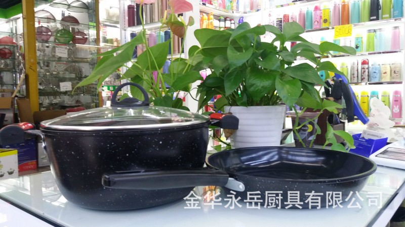 精致禮品 湯鍋 煎鍋  精品鐵製2件套  廚房用具2件套 超厚湯鍋批發・進口・工廠・代買・代購