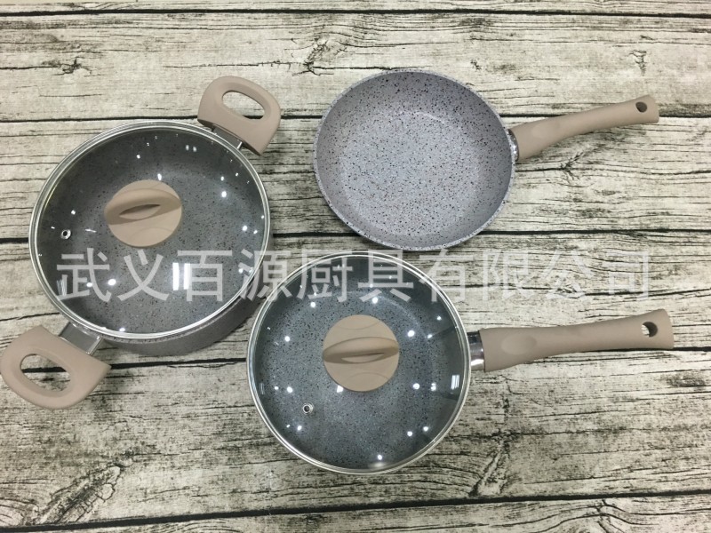 出口多功能鍋具套裝 麥飯石煎鍋 奶鍋 湯鍋工廠,批發,進口,代購