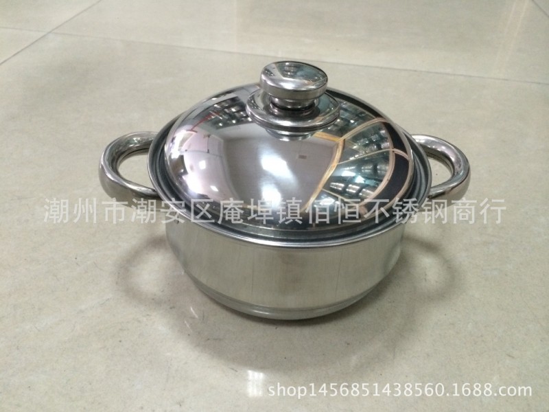 不銹鋼滾鉤出口單底湯鍋迷你鍋鍋具套裝工廠,批發,進口,代購