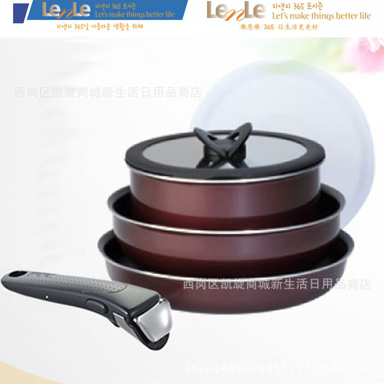 韓國原裝進口套裝鍋 TEFAL 6P套裝鍋 使用方便 不黏鍋 手柄分離批發・進口・工廠・代買・代購
