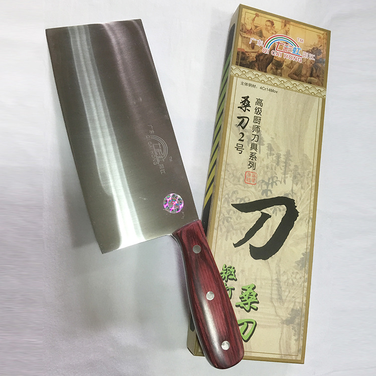 廠傢直銷批發 不銹鋼 H007鍛打桑刀廚房用品大菜刀高級木柄肉片刀工廠,批發,進口,代購