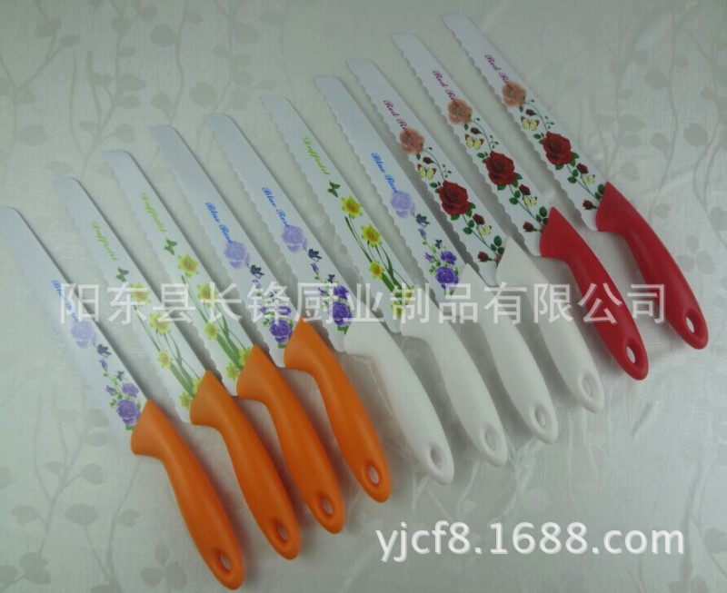 不銹鋼噴漆印花刀具 PP手柄噴漆 廠傢直銷特惠禮品刀批發・進口・工廠・代買・代購