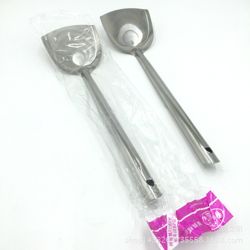 不銹鋼鍋鏟 全鋼柄鏟子廚具 不銹鐵1厘圓鋼鏟勺批發 兩元店批發批發・進口・工廠・代買・代購