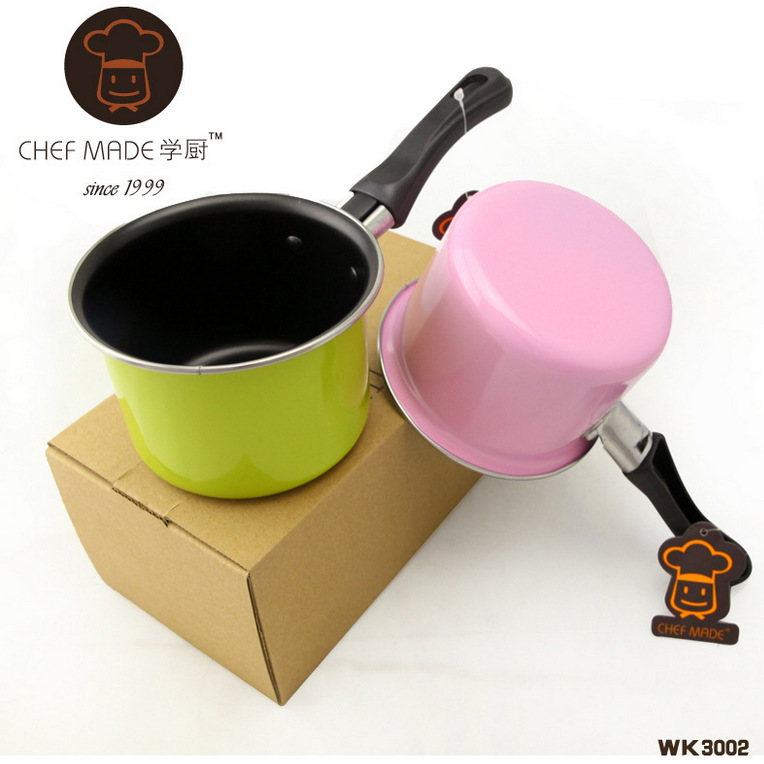 chefmade學廚烘焙工具迷你炫彩奶鍋11CM不黏鍋實用不黏湯鍋WK3002工廠,批發,進口,代購