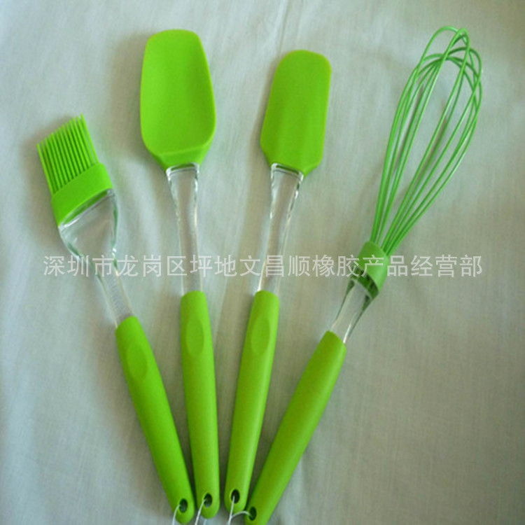 環保食品級矽膠廚房用具 矽膠刮 叉 刷 勺子套件工廠,批發,進口,代購