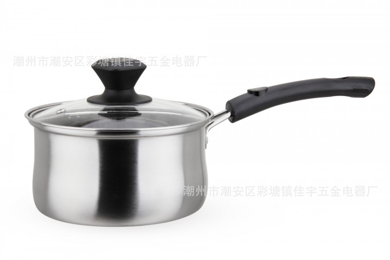 不銹鋼弧形奶鍋 電磁爐小湯鍋 泡麵鍋 熱牛奶鍋 德國工藝工廠,批發,進口,代購