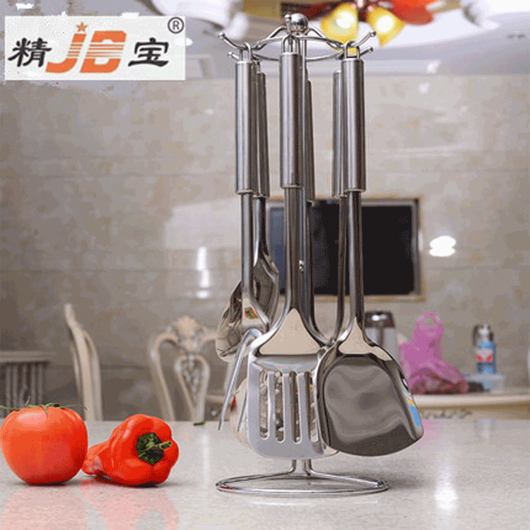 不銹鋼廚具七件套 韓式廚房用品 禮品廚具 手柄加厚防燙 精寶工廠,批發,進口,代購