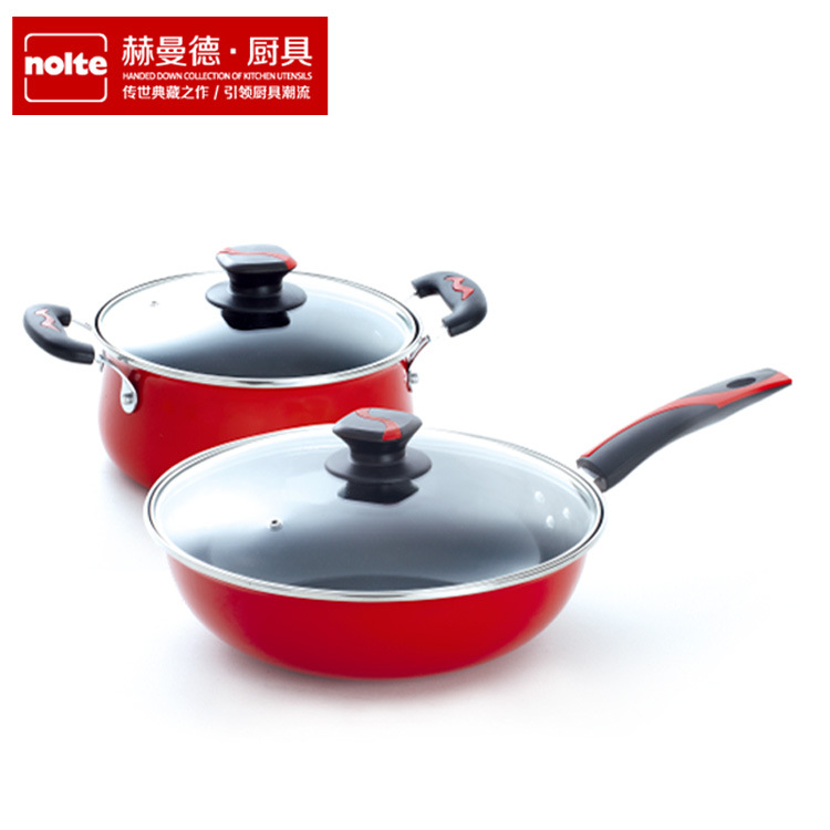 赫曼徳HM-TZ018吉倫多兩件套炒鍋湯鍋鍋具套裝禮品裝 禮品批發批發・進口・工廠・代買・代購