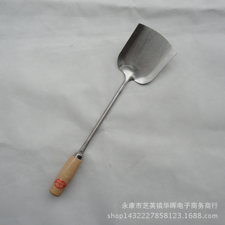 大號老式炒菜鍋鏟37.5cm中式木柄鏟子平鏟防燙菜鏟手工鏟廚用鏟工廠,批發,進口,代購