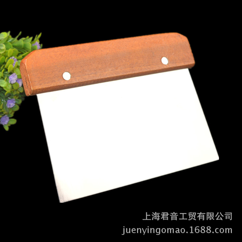 烘焙工具不銹鋼木柄切麵刀 烘焙板刀 刮板（加厚款）批發・進口・工廠・代買・代購