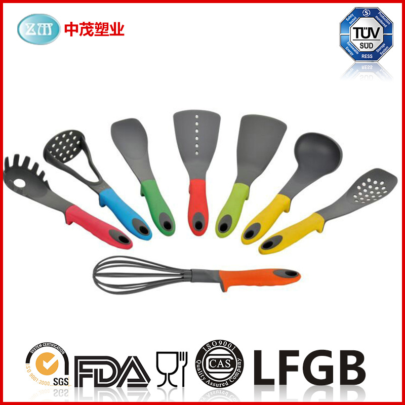 精美環保尼龍廚具套件 8件套廚房烹飪工具 新款彩色廚具套裝批發批發・進口・工廠・代買・代購