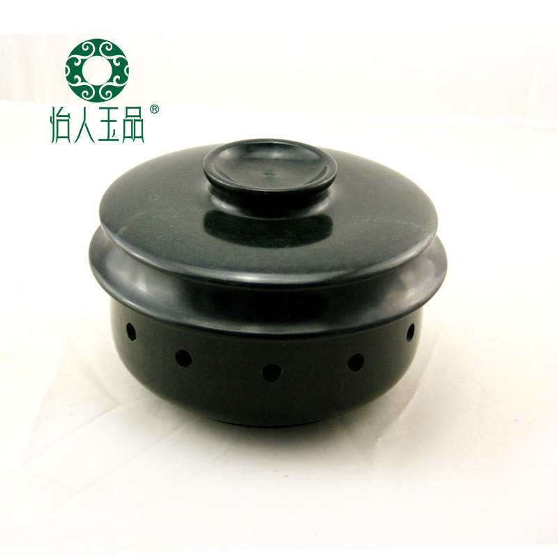 天然墨綠玉黑綠玉火鍋 貴蛇紋石玉奶茶鍋飯鍋傢用經濟型多用鍋批發・進口・工廠・代買・代購