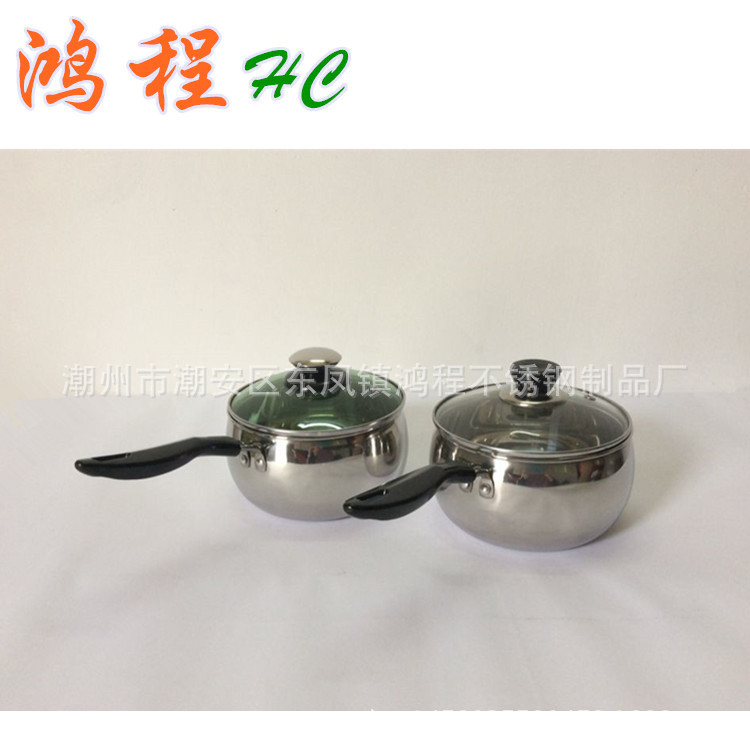 經典造型 高檔無磁不銹鋼單柄明珠奶鍋14-18cm加厚小湯鍋 贈品鍋批發・進口・工廠・代買・代購