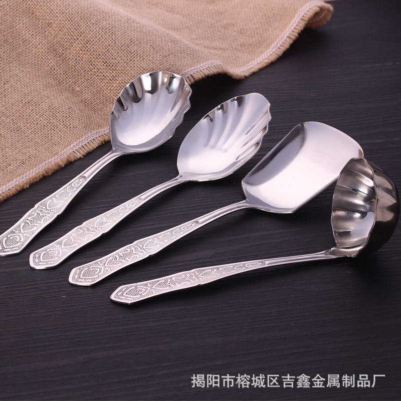 揭陽廠傢直銷批發優質不銹鋼廚房餐具,飯勺鏟子jxb017批發・進口・工廠・代買・代購