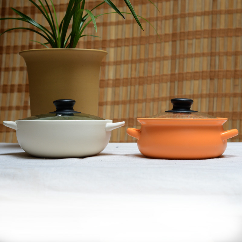 日式可愛出口彩色燉煮Q砂鍋土鍋透明蓋工廠,批發,進口,代購