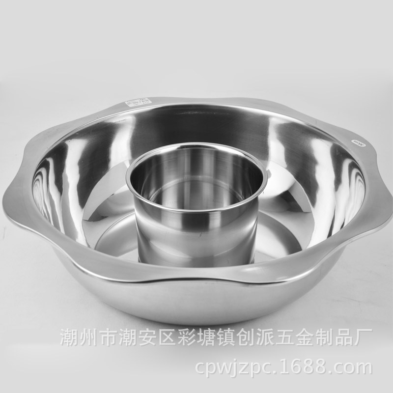 廠傢直銷 不銹鋼子母火鍋盆 不銹鋼太陽盆 帶格火鍋盆 酒店用品工廠,批發,進口,代購