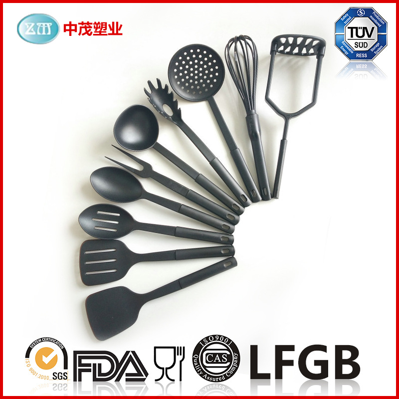 不黏廚房鏟勺套裝 一體式尼龍廚具批發 食品級尼龍餐具廚具8件套批發・進口・工廠・代買・代購