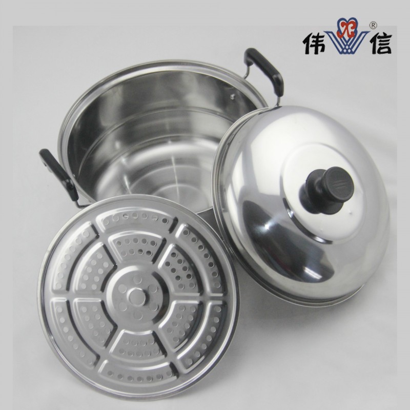 不銹鋼單篦/雙篦蒸鍋 豎耳 單層/雙層蒸鍋 多用蒸鍋 加深 特厚工廠,批發,進口,代購