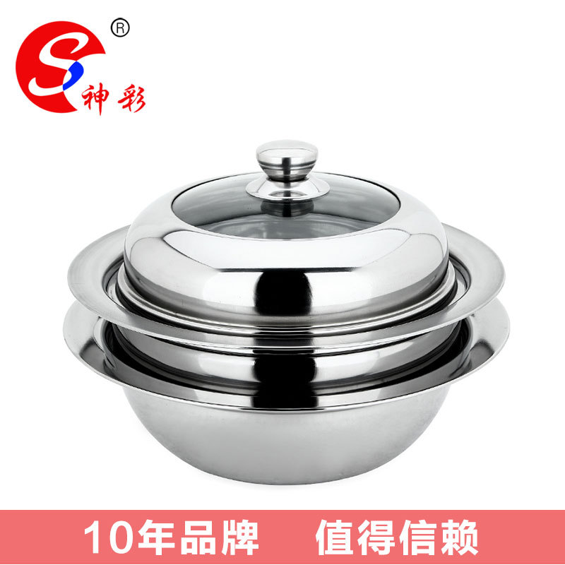廠傢直銷不銹鋼湯蒸鍋 電磁爐雙層蒸鍋 加厚飛碟鍋多用鍋30cm批發批發・進口・工廠・代買・代購