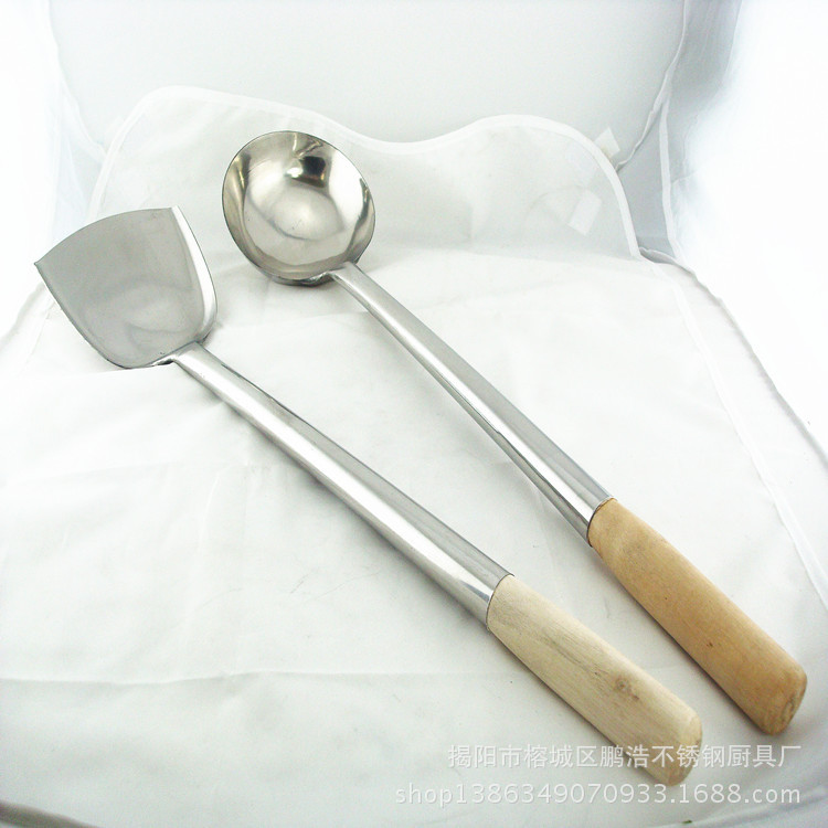 不銹鋼廚具 酒店用品 廚房用具 無磁6/8/10/12兩大號炒鏟 炒勺批發・進口・工廠・代買・代購