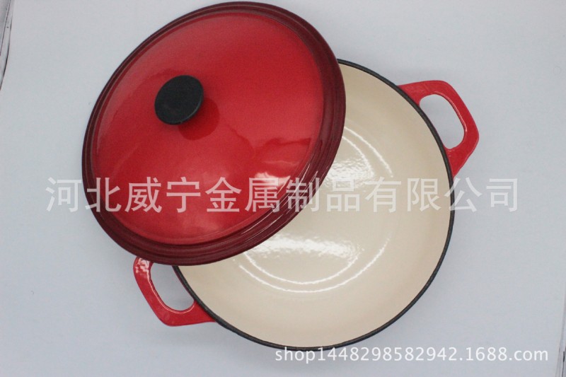 廠傢批發 加厚鑄鐵30×6海鮮湯鍋 琺瑯燉鍋  加工定製批發・進口・工廠・代買・代購
